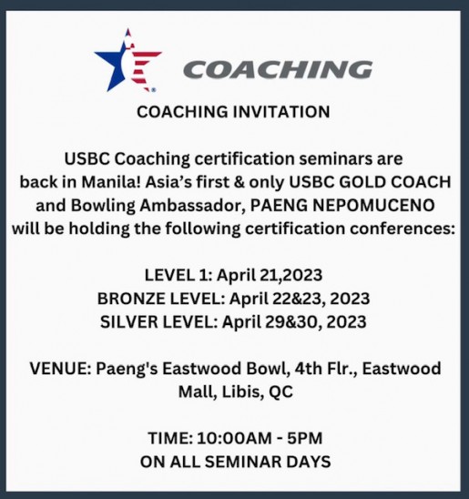 2023 USBC LEVEL1,BRONZE 7 SILVER LEVEL SEMINARS